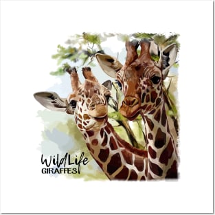 Wild Life Giraffe Art Posters and Art